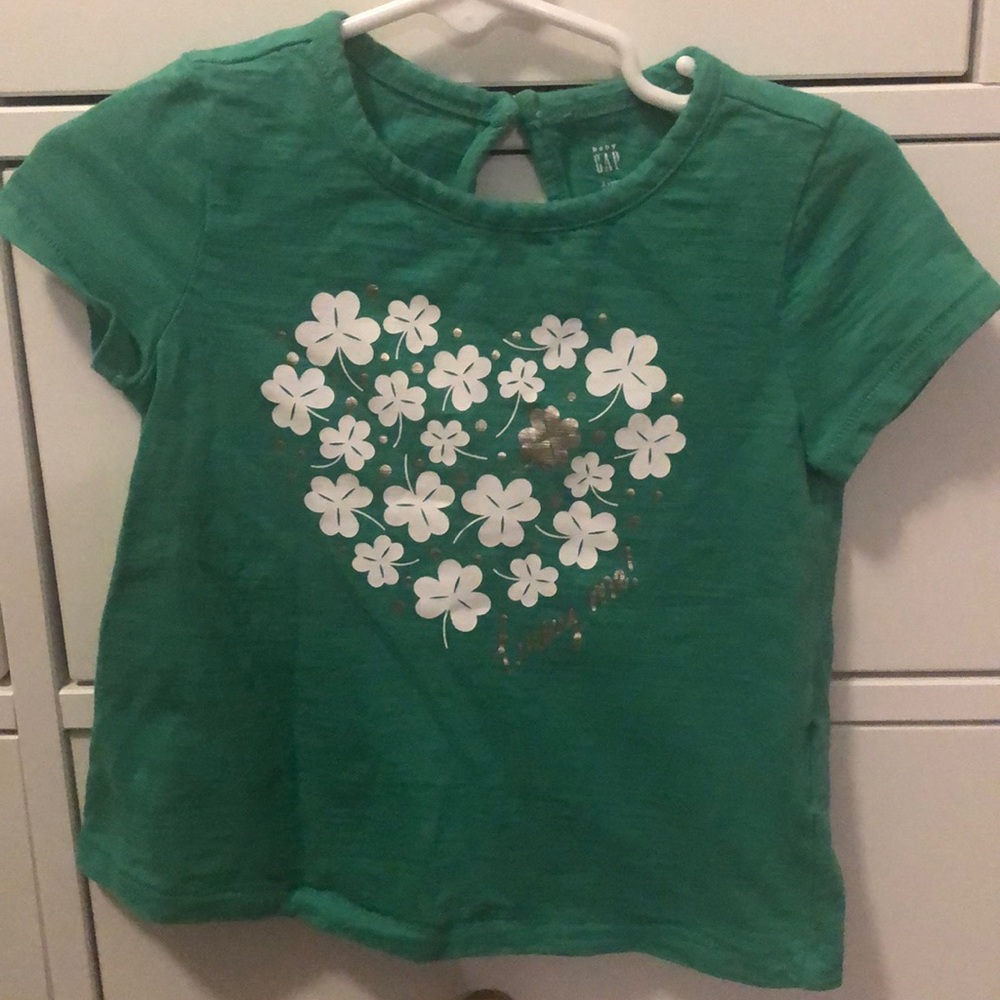 Baby Gap “Lucky Me” clover toddler tee
